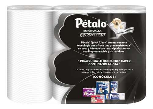 Servitoalla Quick Clean Pétalo 6 Rollos De 156 Hojas