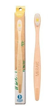 Imagen 4 de 10 de Cepillos De Dientes Bambú Meraki Ecofriendly X 12 Unidades