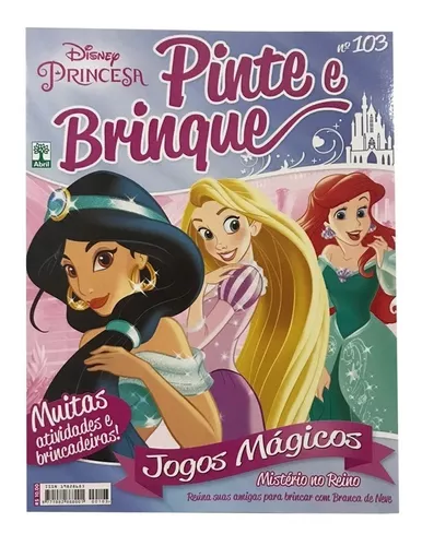 Kit 3 Revistas PINTE e BRINQUE PRINCESAS DISNEY com 3 caixinmhas de Lápis  de Cor 6 Cores ou seja 18 lápis de cor Passatempo, Jogos, Atividades,  Pintar