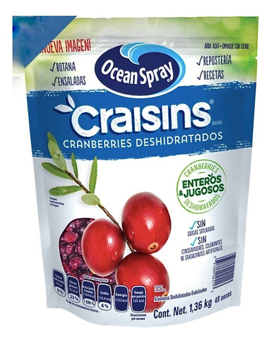 Ocean Spray Craisins Arandanos Secos 1.36kg Se 