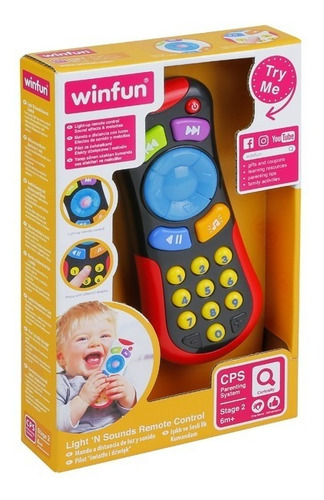 Imagen 2 de 6 de Juguete Control Remoto Luces Y Sonidos Win Fun 0723-nl
