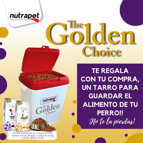 Imagen 1 de 3 de Golden Choice Cachorro 14 Kg + Contenedor + Salsa + Envio!