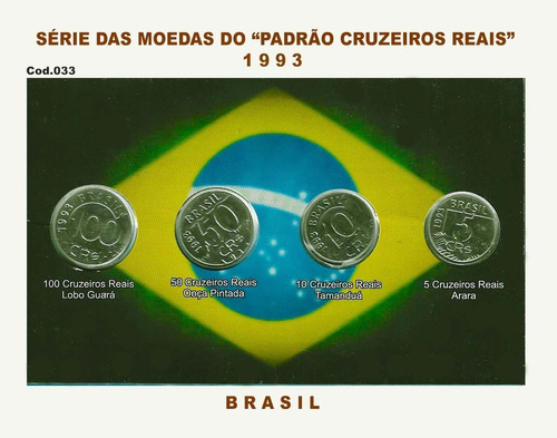 Display Com As Moedas Cruzeiro Real De 1993-cod.370_33