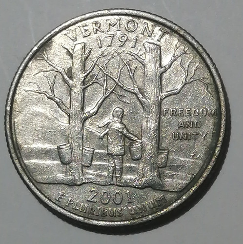 #27 1 Quarter Usa 2001 (estado Vermont)