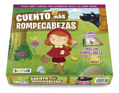 Caja Cuento Con Rompecabezas - Caperucita Roja - Sigmar