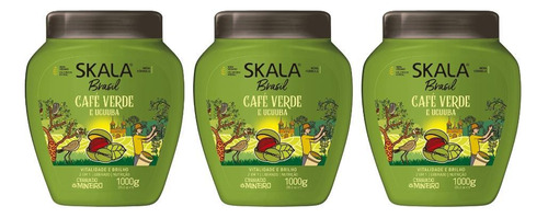 Creme Skala 1kg Cafe Verde E Ucuuba-kit C/3un