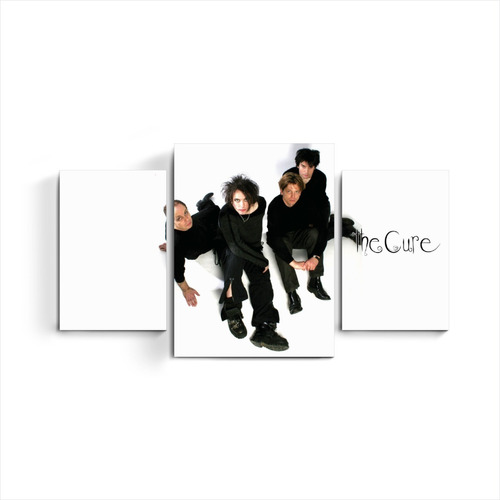 Cuadro Triptico The Cure Musica Rock Alternativo Decoracion