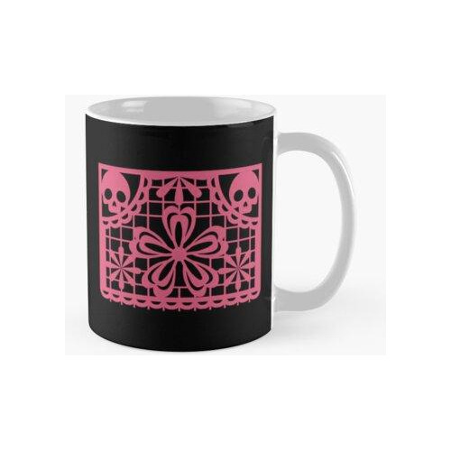 Taza Calavera Papel Picado Calidad Premium