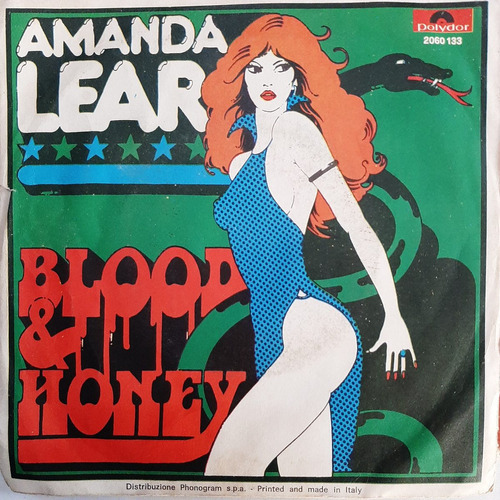 Simple Sobre Amanda Lear Blood & Honey Polydor C24