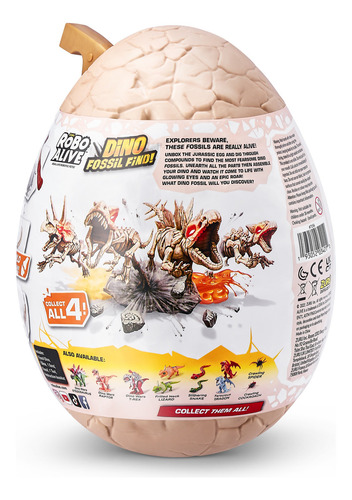 Zuru Robo Alive Dino Fossil Find Surprise Fósil Robótico Col Dinosaurio Beige