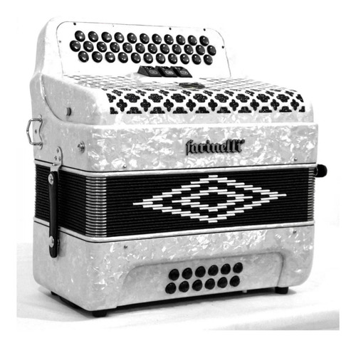 Acordeon Botones Farinelli 3412w 34 Botones 3 Registros Sol