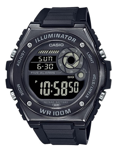 Reloj Hombre Casio Iluminador Led 10 Años Batería Cinco Alar