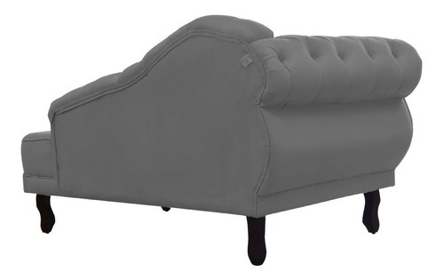 Recamier Larissa para habitación, dormitorio, recepción u oficina, color gris oscuro