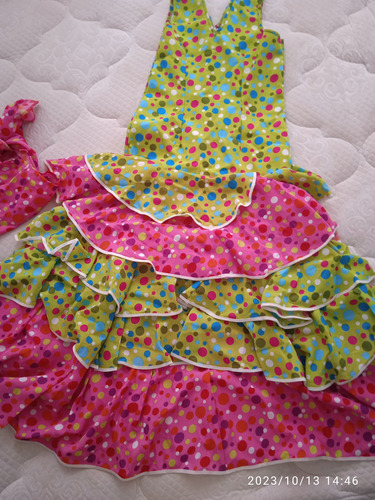 Vestido De Flamenco De Niña Talla 8 