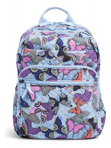 Vera Bradley - Mochila De Algodón Xl Campus Para Mujer, Bu.