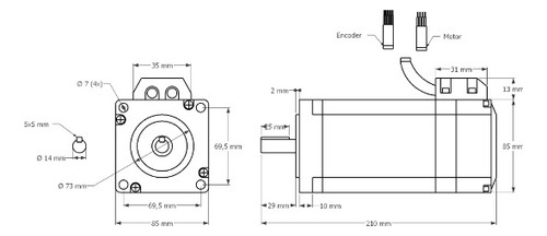 3pçs Motor De Passo 120kgf Com Encoder (easy Servo)+ Driver