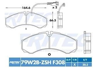 Balatas Traseras Nissan Truck Cabstar (11-12)  Fritec Cerami