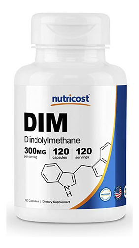 Dim (indol 3 Carbinol) 300mg Bioperine 120 Capsulas Cod. 210