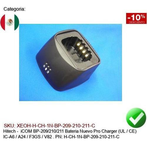 for ICOM P/N.:BP-211...IC-A6/A24/F3GS/V8/V82... UL/CE Hitech USA New Pro Charger 