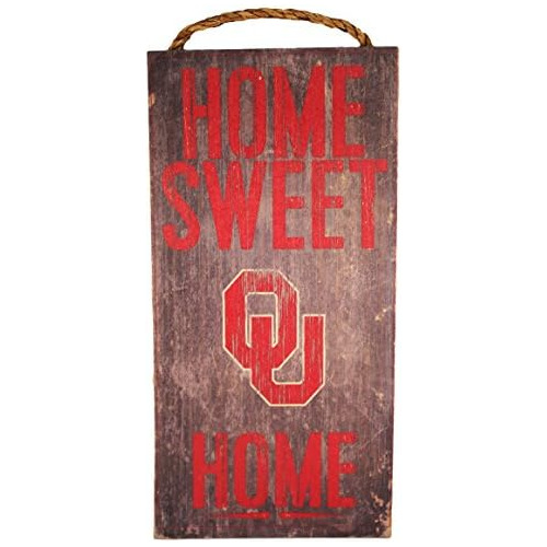 Oklahoma Sooners 6  X 12  Home Sweet Home Wood Sign