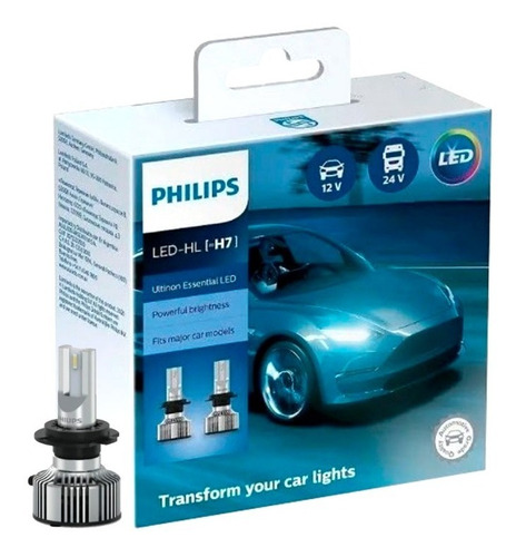 Kit 2 Lamparas Philips H7 Led Ultinon Essential