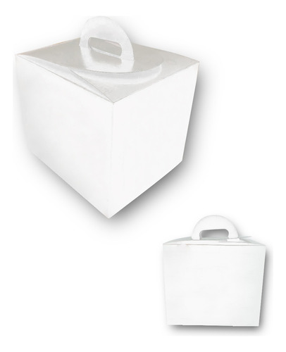 Caja Tipo Lunch 15x13x13cms Cuadrada Blanca 500pzs