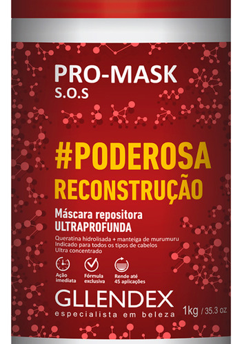 Gllendex Poderosa Reconstruccion Coco Shampoo + Mascara 6c