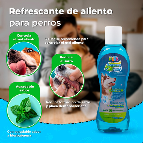Enjuague Bucal Perro Refrescante De Aliento 1 L Fancy Pets