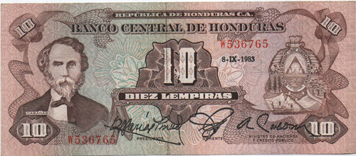 Honduras 10 Lempiras 1983