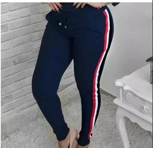 calça moletom com listra lateral