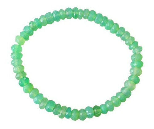 Pulseira De Pedra Natural Chrysopase Facetado Beads 5mm-7mm 