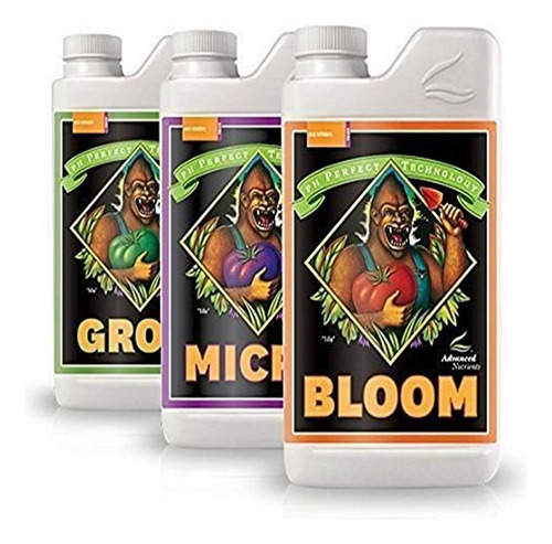 Anbgmbd500 Bloom, Micro, Grow Fertilizer Bundle, 16.9 Fl Oz 