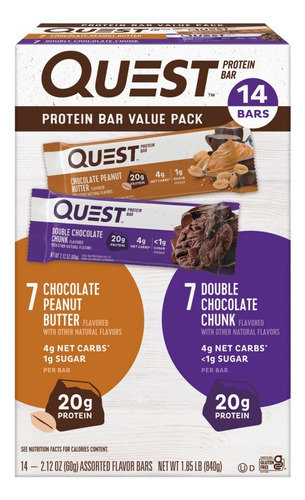 Quest Barras Proteína. 20 Gramos Sabor Variado 14 Barras