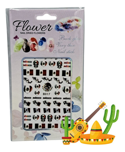 Stiker Uñas Fiestas Patrias 12 Piezas