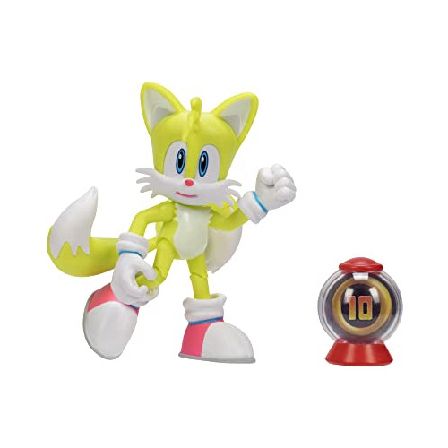 Muñeco De Acción Sonic The Hedgehog 4 Pulgadas Modern Tails