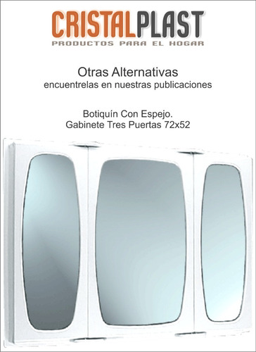 Espejo Peinador Botiquin Puertas Capilla Baño 72x52