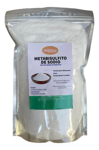 Metabisulfito De Sodio Polvo Grado Alimenticio 2 Kg