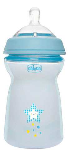 Chicco Biberón Natural Feeling 330 Ml Azul Para Bebés