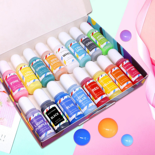 16 Uds Resina Epoxi Color Tinte Colorante Vela Hacer 10ml