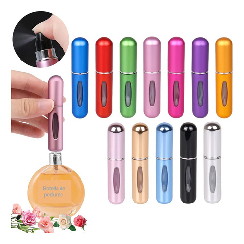 12 Atomizadores Mini Para Perfume Botella Portatil Viaje 5ml
