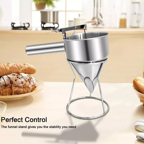 Funil Inox Dosador Confeiteiro