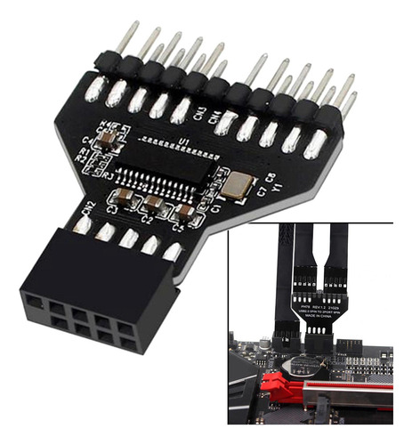 Placa Base Usb 2.0, Conector Usb De 9 Pines, Hembra, 1 A 2,