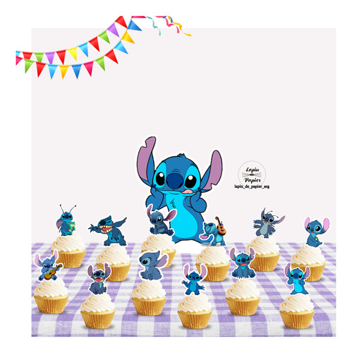 Topper Cupcake Adorno Pinchos Muffins X12 Stitch
