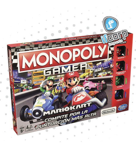 Juego De Mesa Monopoly Mario Kart Hasbro Mario Bros (Usado)