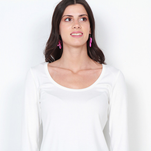 Polera Wados Manga Larga Solida Escote Redondo