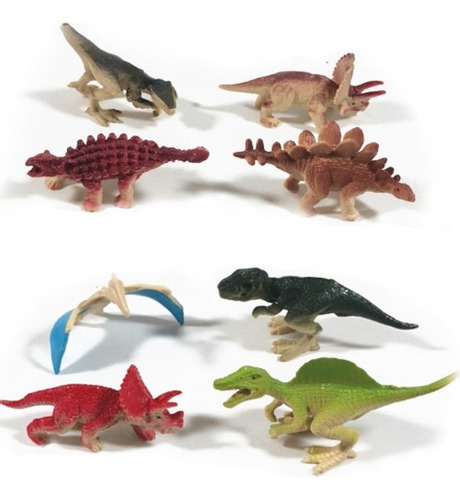 Set X6 Mini Dinosaurios Juguete Goma Explorer Cuo