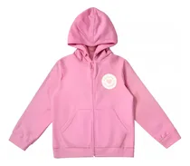 Comprar Campera Canguro Rosa Liso Barby - Rustico Elastano Grisino