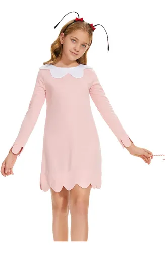 comprar Vestido Navideño Para Niñas, Disfraz Rosa, Vestido Antiguo V