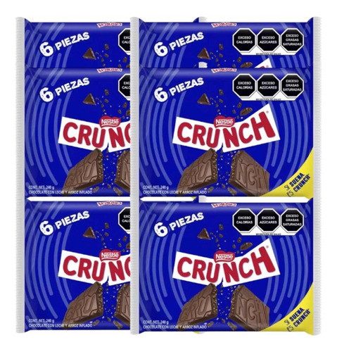 Chocolate Crunch Azul Nestle 36 Pz 40 G C/u