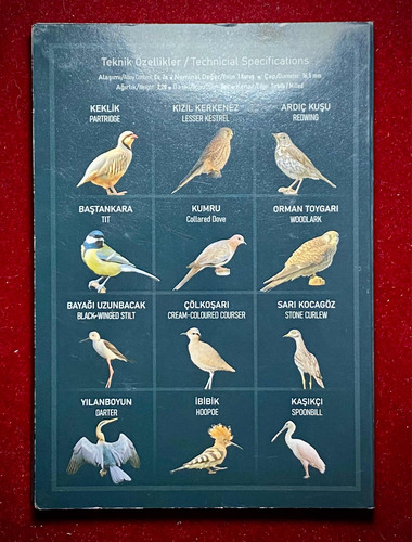 Álbum X12 Monedas Turquía Pájaros 1 Kurus 2021 Sin Circular (Usado)